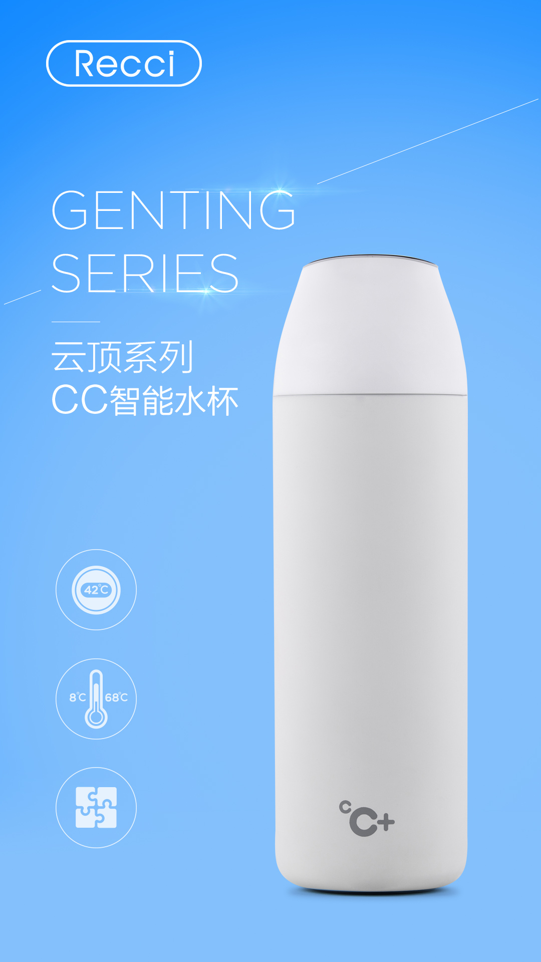 吻吻魚CC杯 一款可以顯示溫度的保溫杯